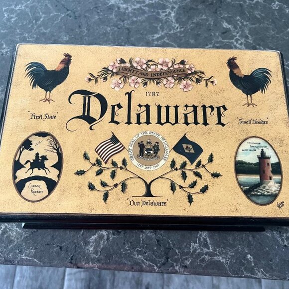 Delaware Keepsake Box & Delaware 100 Year Bay & River Book (1896 - 1996) - Picture 1 of 4